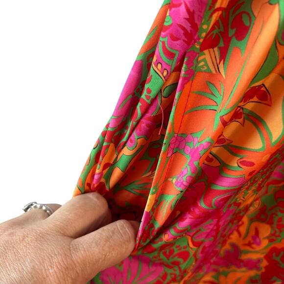 Rebdolls Womens Jumpsuit 1X Multicolor‎ Stretch Spaghetti Strap Pockets New - Picture 8 of 11